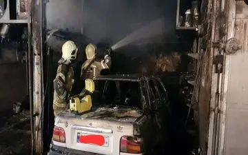 
حریق یک مغازه در بازار آهن شادآباد
