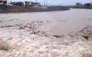 طغیان رودخانه در «نقده»+فیلم