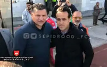 ملاقات علی کریمی و دایی در رشت