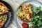 فریتاتای مرغ و سیب‌ زمینی؛ طرز تهیه املت ایتالیایی خوشمزه با پنیر و سبزیجات