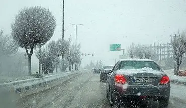 بارش برف و باران در جاده‌های 7 استان