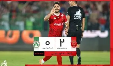 خلاصه بازی پرسپولیس 2 - ذوب آهن 0 + ویدئو