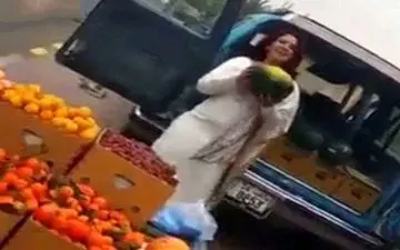 خانم شیک پوش هندوانه فروش جنجال به پا کرد! + تصاویر