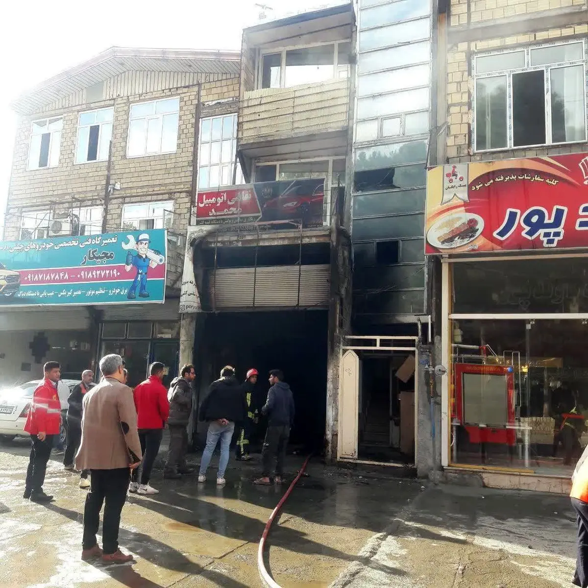 حریق مغازه مکانیکی در محدوده تاقبستان  کرمانشاه مهار شد
