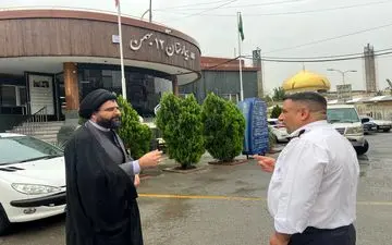 دیدار صمیمانه رئیس اوقاف شهرستان قدس با کادر درمان بیمارستان 12 بهمن