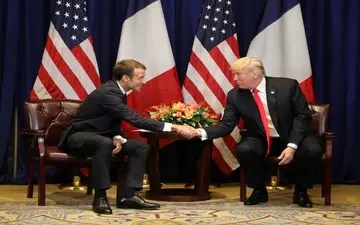  ترامپ و مکرون درباره ایران و سوریه رایزنی کردند