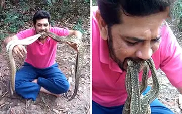 اقدام خطرناک یک فعال محیط زیست برای جلب توجه + فیلم 