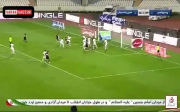 گل  زیبای پرسپولیس به مس‌رفسنجان توسط جلال حسینی