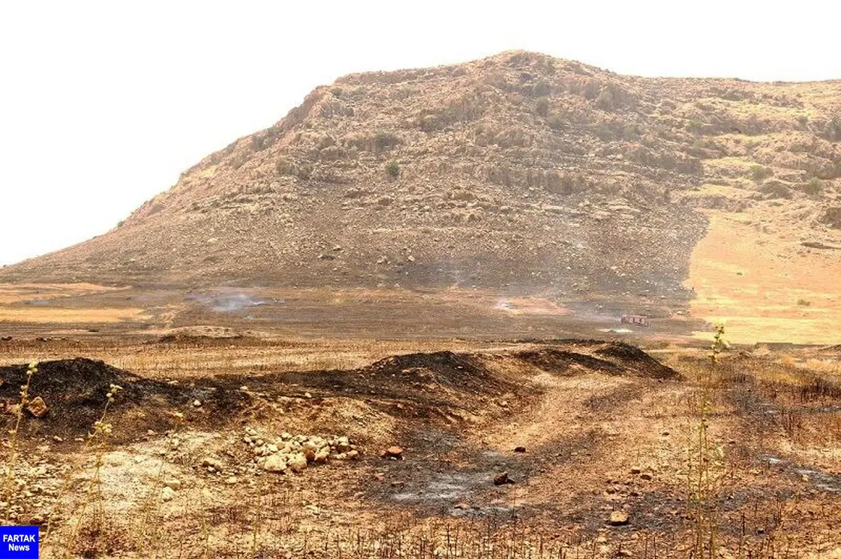  بیش از ۲۰ هکتار از اراضی قلعه تل در آتش سوخت
