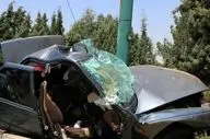 مرگ تلخ راننده و سرنشین پژو 405 در خرم آباد