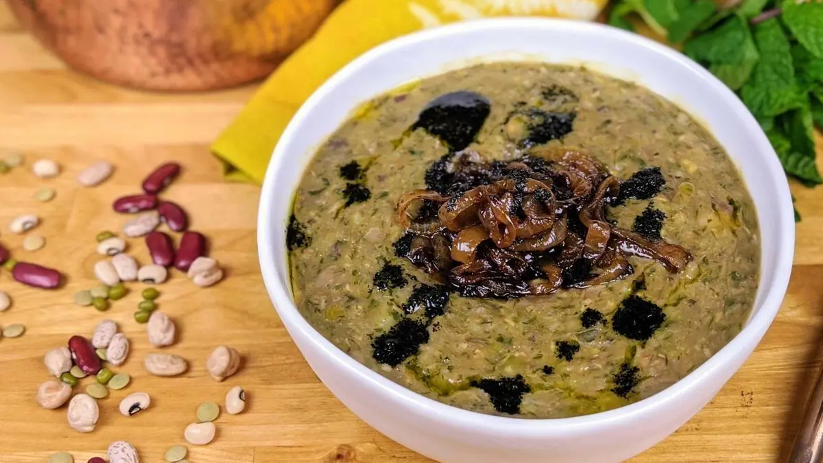 آش مقوی برای غزیزانت درست کن| طرز تهیه  آش لوبیا چشم بلبلی سنتی!