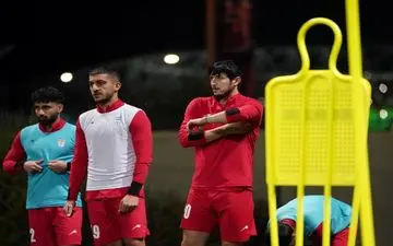 برگزاری آخرین تمرین تیم ملی  پیش از بازی با فلسطین