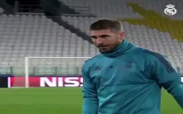 ضربه خارق العاده سرخیو راموس در تمرین پیش از بازی مقابل یوونتوس 