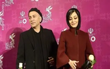 ژست عجیب ساره بیات با آقای بازیگر