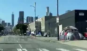 تصاویری از بی خانمان ها در خیابانهای لس آنجلس