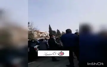 
تجمع اعتراض آمیز کادر درمان مقابل وزارت بهداشت+فیلم 