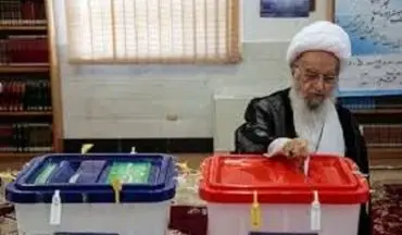 شرکت آیت الله مکارم شیرازی در انتخابات ریاست جمهوری + فیلم