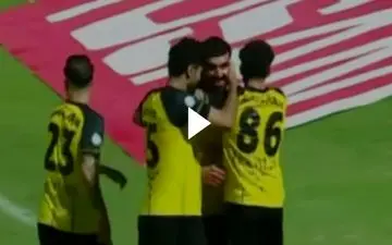 گل اول سپاهان به استقلال خوزستان + ویدئو