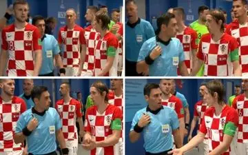 اعتراض مودریچ به داوری در بین دو نیمه