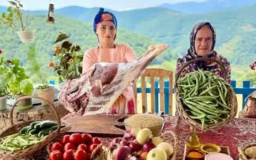 پخت لوبیا پلو سنتی در گیلان | غذای روستایی با طعم اصیل شمالی