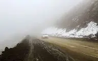  بارش برف و مه‌گرفتگی در محورهای ۴ استان کشور