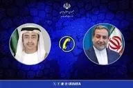 گفت و گوی تلفنی وزیر خارجه امارات با عراقچی