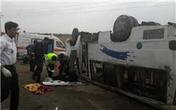 جزئیات واژگونی مینی‌بوس در سمنان