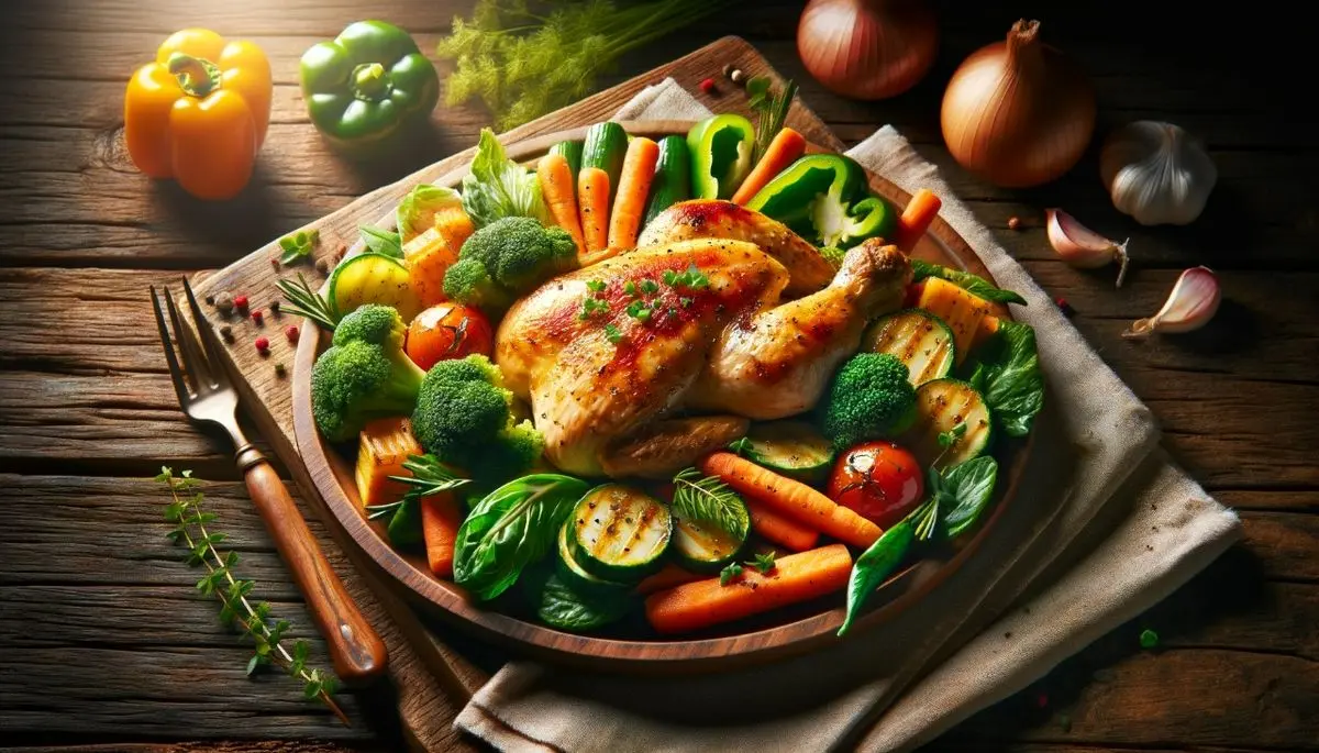 خوراک مرغ و سبزیجات که هر کسی عاشقش می‌شود! + دستور پخت متفاوت