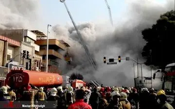 عکسی از تجمع مردم در محل حادثه پلاسکو+ عکس