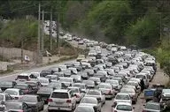 ترافیک سنگین در آزاد راه تهران شمال 