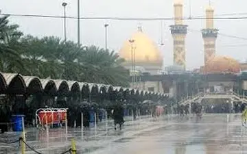 پیش بینی باران و کاهش ۲ درجه‌ای دما در کربلا