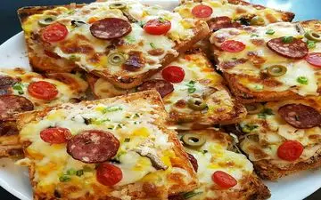 طرز تهیه پیتزا نان تست| بچه ها عاشقشن!