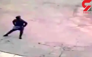 نرمش کردن دزد مسلح قبل از سرقت +فیلم 