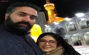 بهاره رهنما و همسرش با ظاهری متفاوت در حرم امام رضا (ع) | عکس