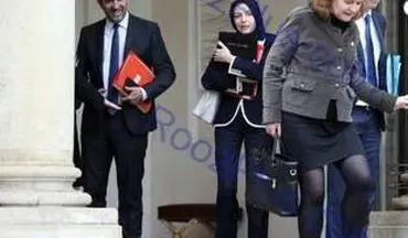 حجاب متفاوت وزیر دفاع فرانسه هنگام خروج از کاخ الیزه +تصاویر