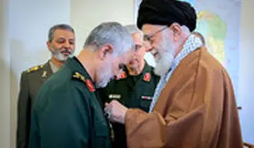 فیلم منتشر نشده از تکبیر سردار سلیمانی در مقابل رهبرانقلاب