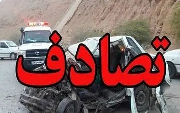 ۱۱ مصدوم  در پی تصادف دو خودروی پراید