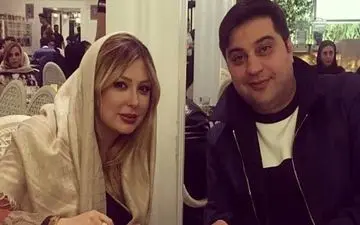 تیپ نیوشا ضیغمی و همسرش در یک رستوران شیک