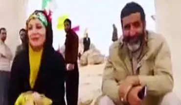 حضور خاله شادونه و حاج حسین یکتا در منطقه سرپل ذهاب + فیلم