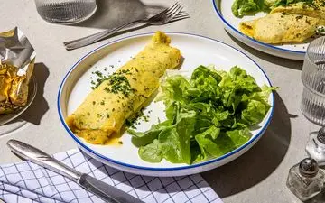 غذای رژیمی و کم کالری | املت کاهو و پنیر 