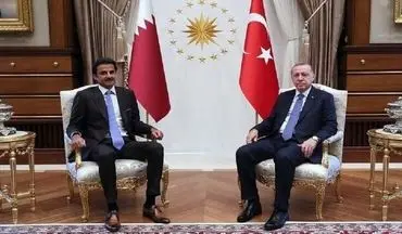 بررسی راه‌های تقویت شراکت استراتژیک در نشست امیر قطر و اردوغان