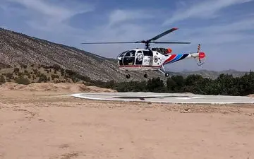 نجات جان زن 44 ساله با انگشت قطع شده توسط بالگرد 