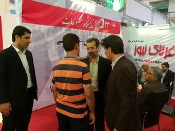 گزارش تصویری بازدید دکتر رشیدی مدیرعامل و اعضای کادر فنی باشگاه راه آهن تهران از غرفه فرتاک نیوز و فرتاک ورزشی