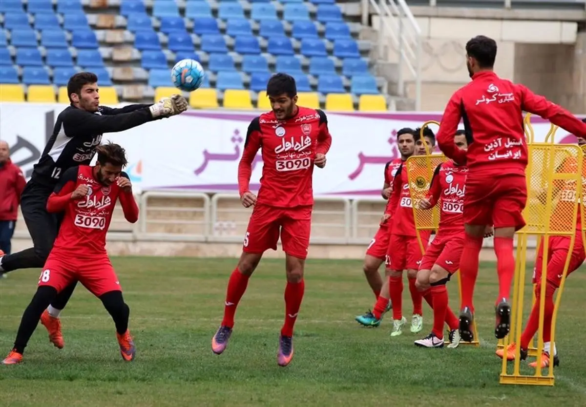 گزارش تمرین پرسپولیس /دروازه‌بان پرسپولیس مصدوم شد