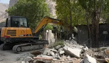 اجرای مرحله سوم تخریب رستوران‌های غیرمجاز در محدوده تاق‌بستان