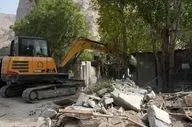 اجرای مرحله سوم تخریب رستوران‌های غیرمجاز در محدوده تاق‌بستان