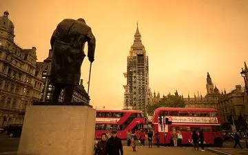 عکس/ هجوم بی سابقه ریزگردها به آسمان لندن