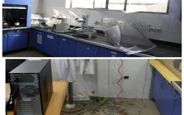 آسیب به دانشکده داروسازی شیراز در پی تجاوز آمریکایی - اسرائیلی