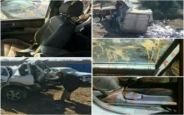 خودروی افشین یداللهی پس از تصادف + عکس