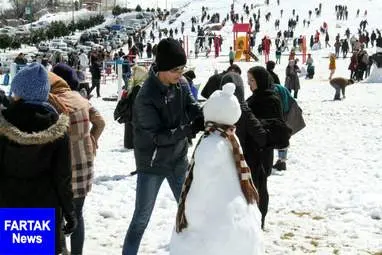 برگزاری جشنواره مجسمه های برفی در کرمانشاه به روایت تصویر